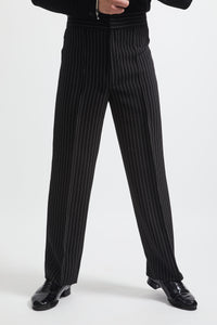 Zip Up Pinstripe Trousers