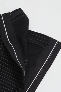 Zip Up Pinstripe Trousers