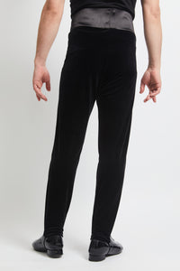 Velvet Pull Up Pants Black