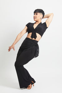 Latin Mesh Fringe Throw Over Skirt