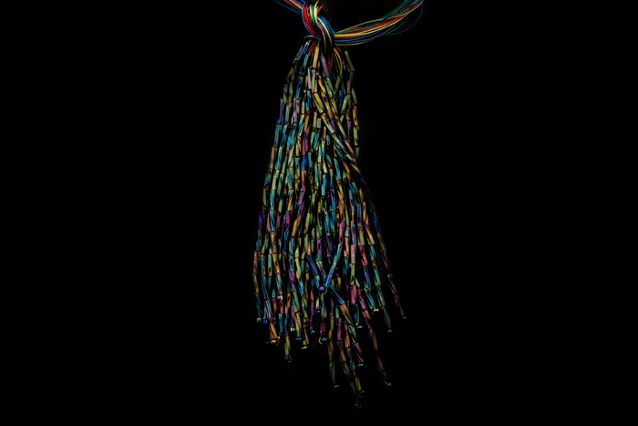 Black AB Bugle Beads