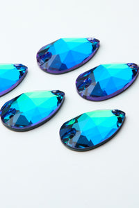 Iridescent Green Teardrop