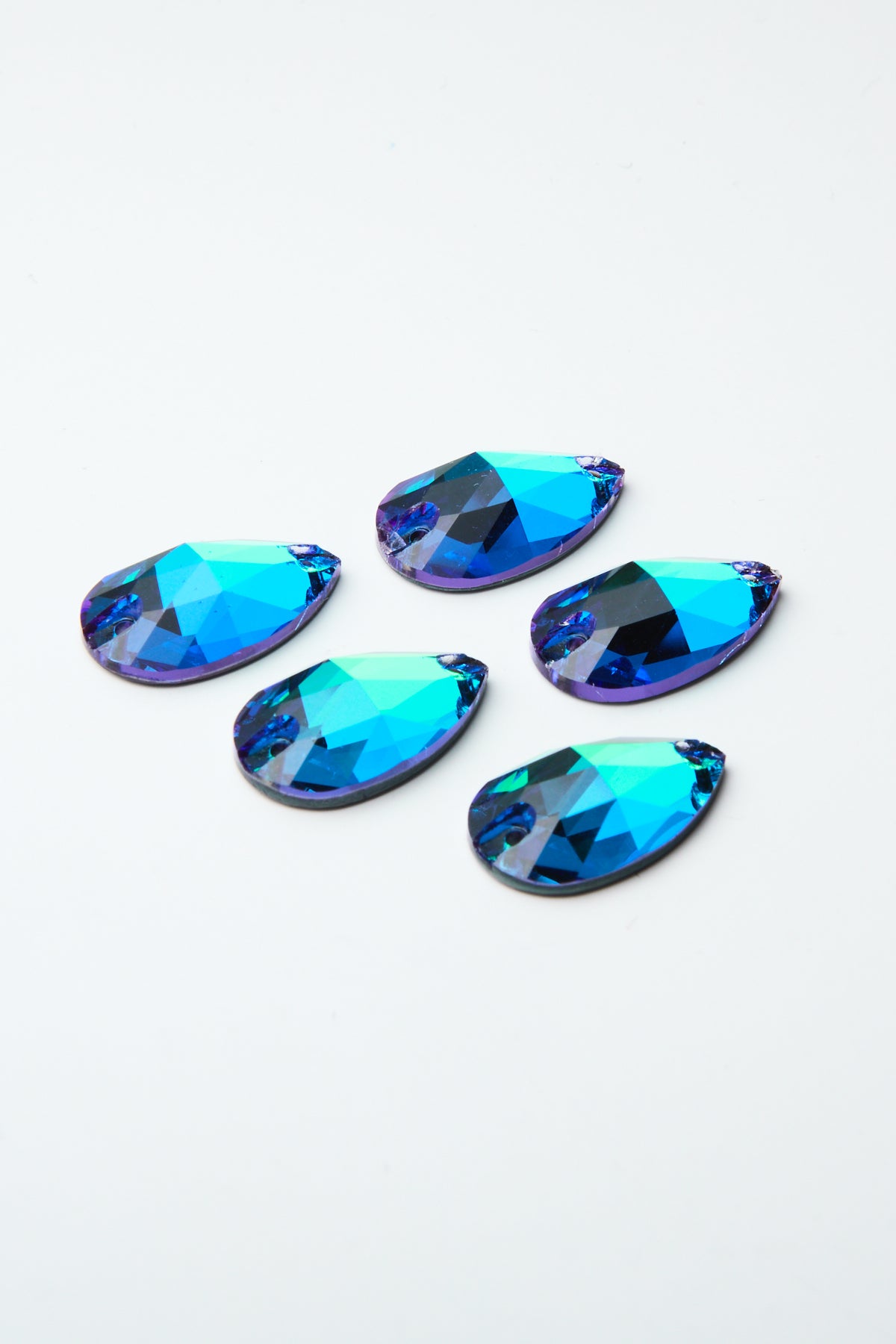 Iridescent Green Teardrop