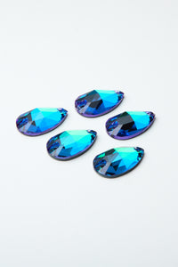 Iridescent Green Teardrop