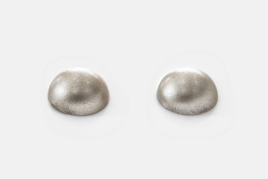 Metallic Silver Half Round Pearls - PRE ORDER