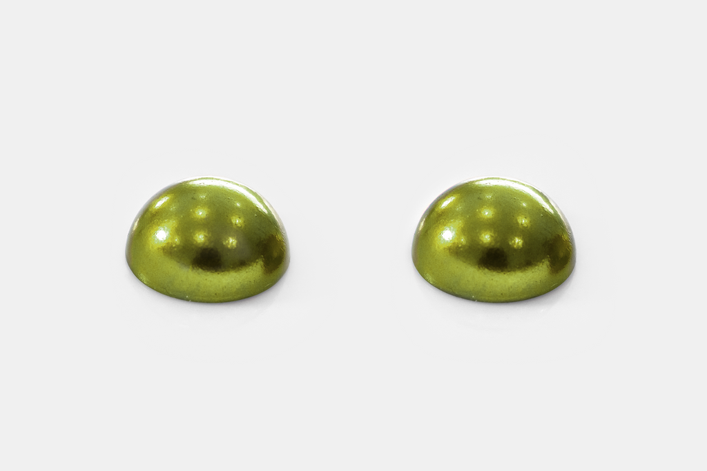 Peridot Half Round Pearls - PRE ORDER