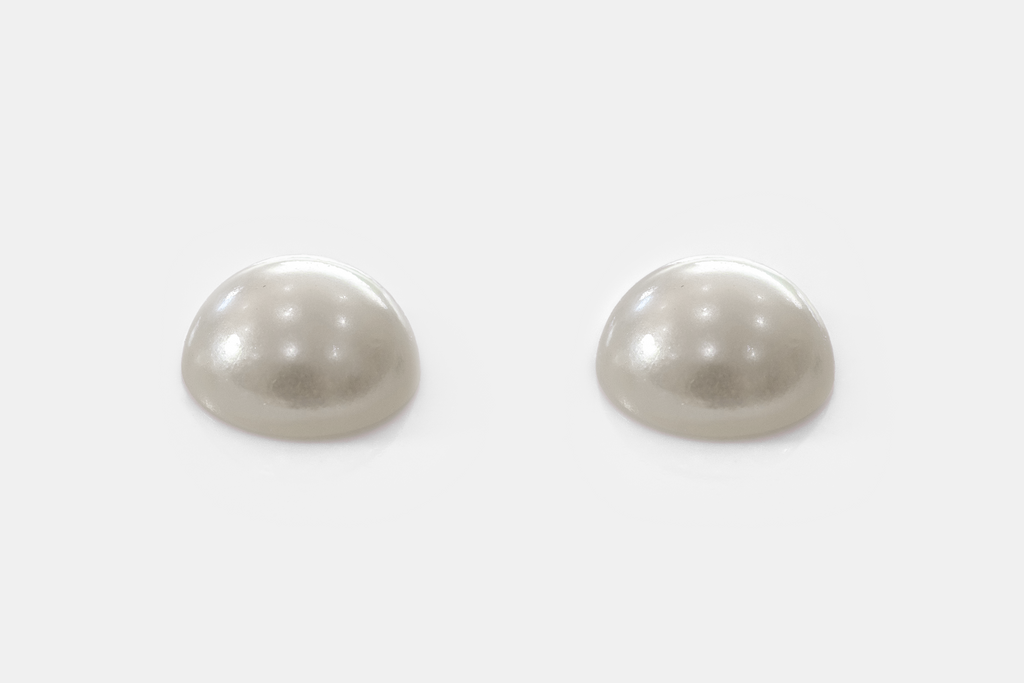 Silver Half Round Pearls - PRE ORDER