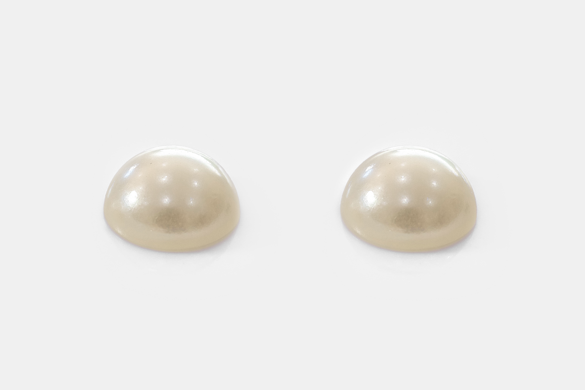 Pearl White Half Round Pearls - PRE ORDER