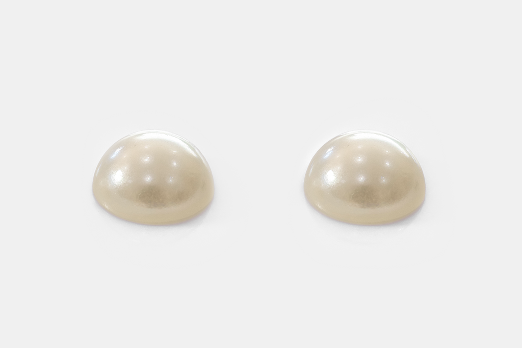 Pearl White Half Round Pearls - PRE ORDER