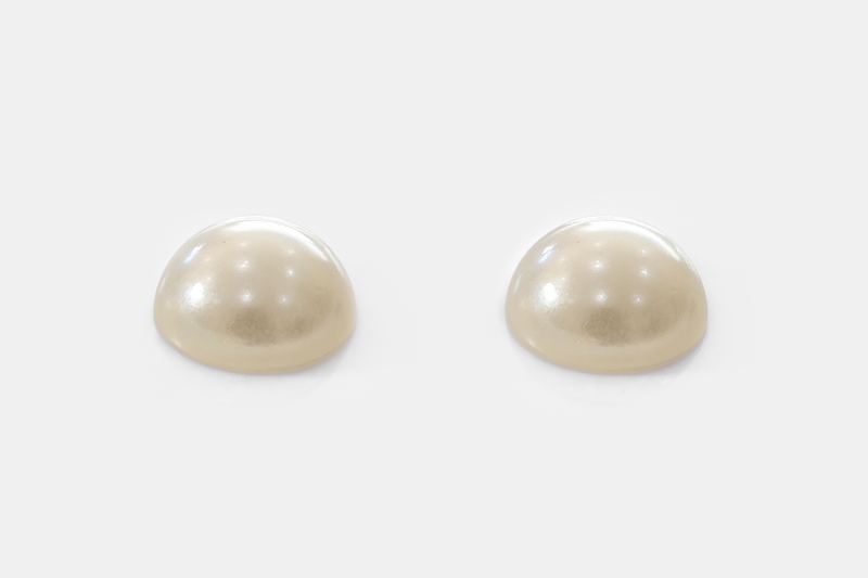 Pearl White Half Round Pearls - PRE ORDER
