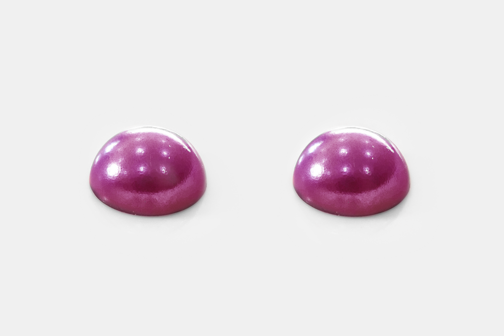 Plum Half Round Pearls - PRE ORDER
