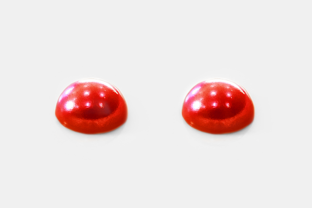 Red Half Round Pearls