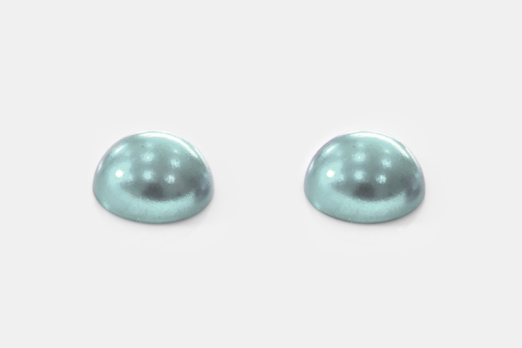 Baby Blue Half Round Pearls - PRE ORDER